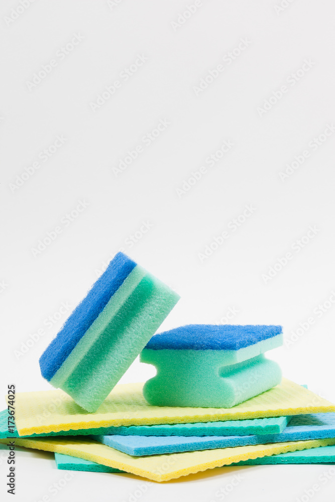 Sponge and dishrag for housecleaning Sponge and dishrag for housecleaning