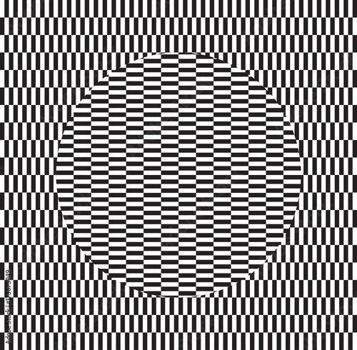 Optical illusion of torsion and rotation movement. Dynamic effect.