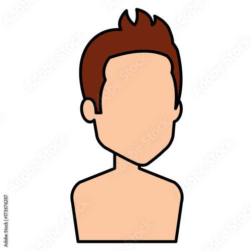 young man shirtless avatar character