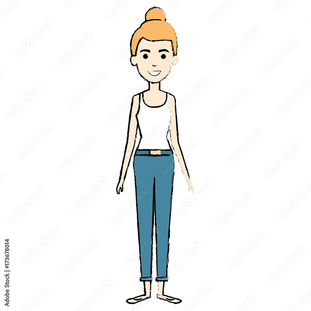 beautiful woman standing avatar character vector illustration design beautiful woman standing avatar character vector illustration design