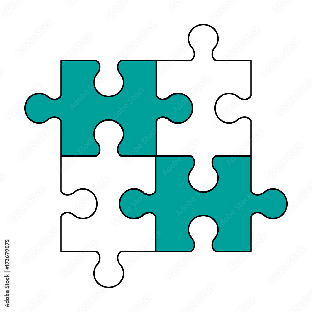 jigsaw puzzle pieces vector icon illustration graphic design jigsaw puzzle pieces vector icon illustration graphic design