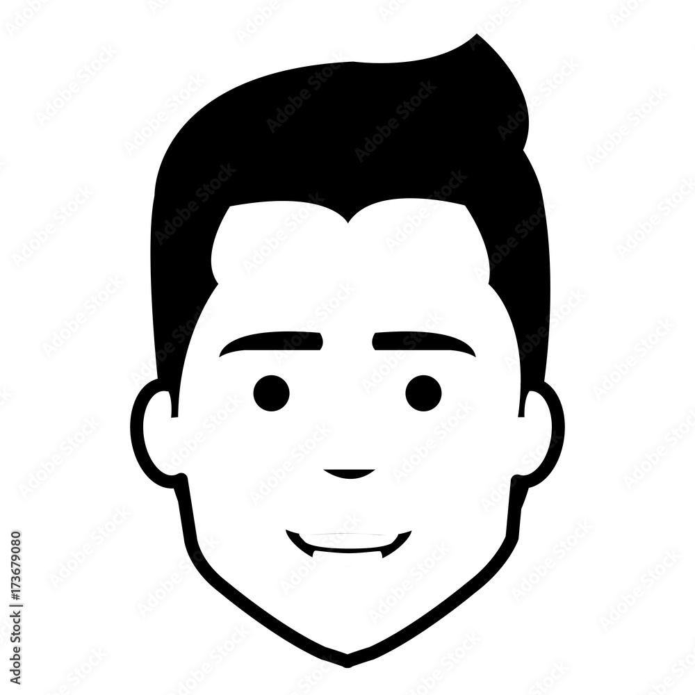 young man head avatar character vector illustration design young man head avatar character vector illustration design