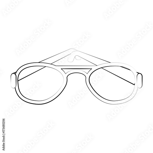 summer black sunglasses vector icon illustration graphic design