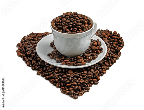 Coffee beans heart shape