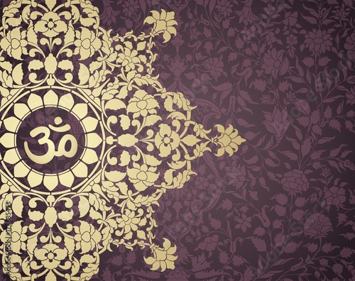 aum syllable, paisley design ,Hinduism, India