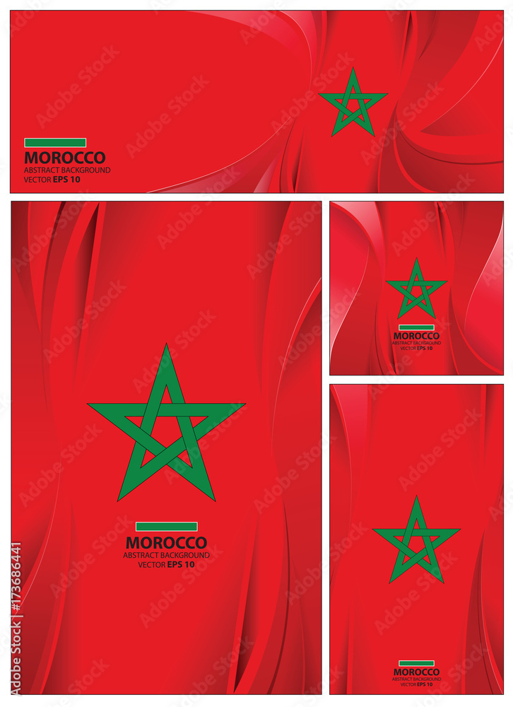 Abstract Morocco Flag Background