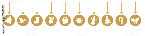 Weihnachtsschmuck Weihnachtskugeln Gold