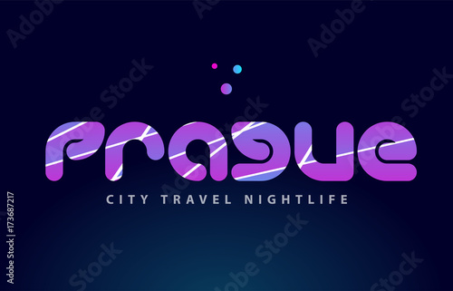 prague european capital word text typography design