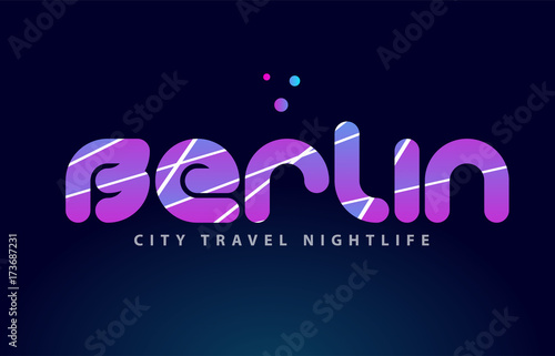 berlin european capital word text typography design