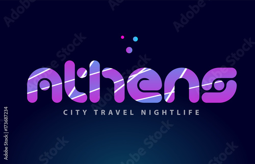 athens european capital word text typography design