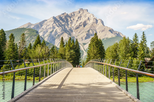 Footbridge in Banff, Banff National Park, Alberta, Canada