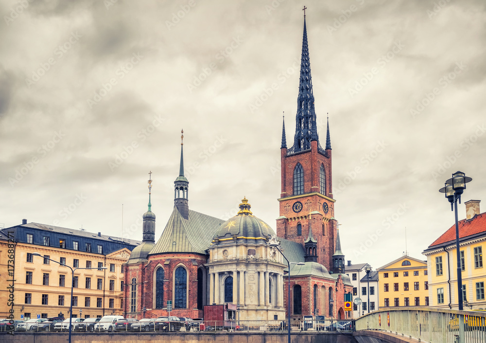 Riddarholm Church (Riddarholm Kyrka) In Stockholm, Sweden