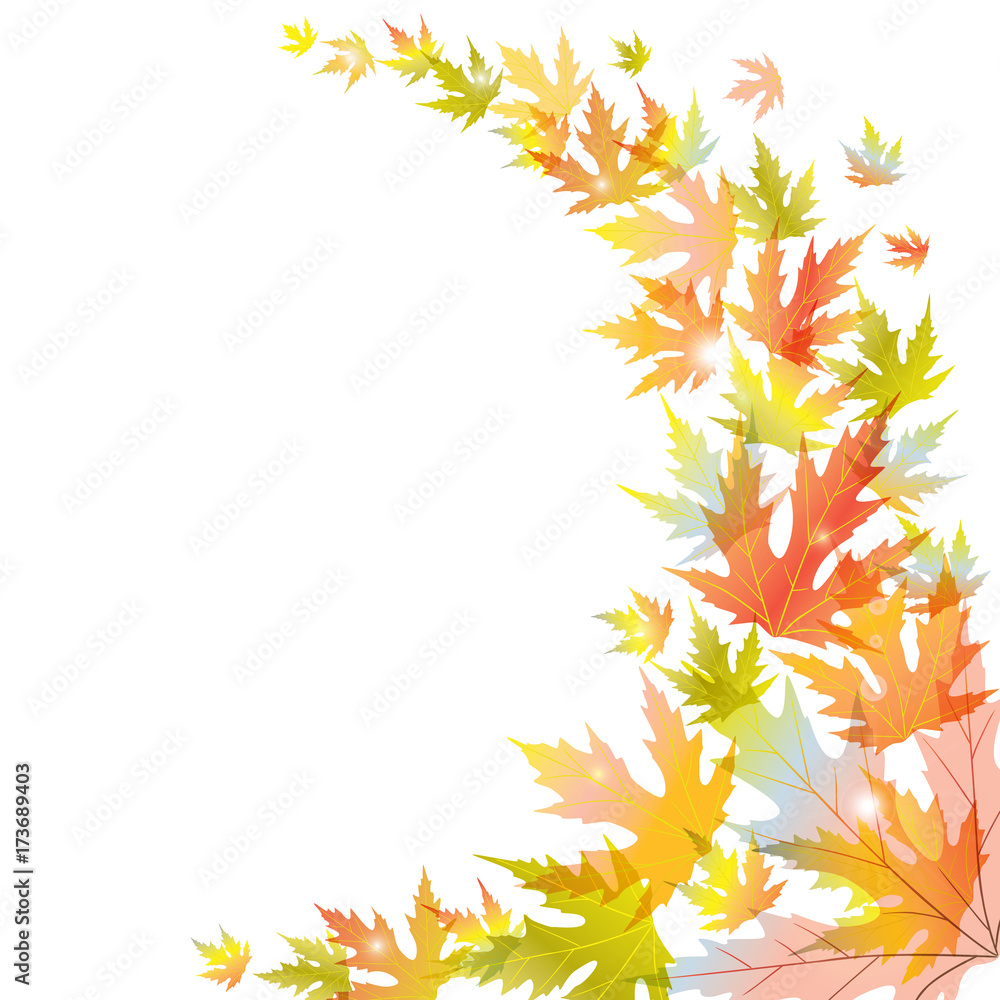 Flying Maple Leaves. Autumnal vector illustration. Flying Maple Leaves. Autumnal vector illustration.