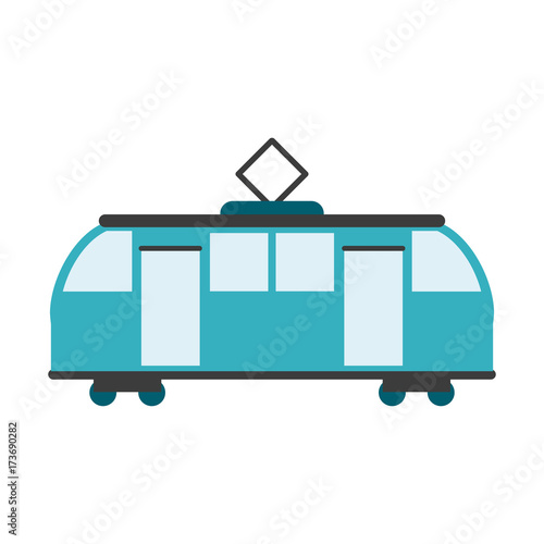 train wagon sideview icon image vector illustration design 