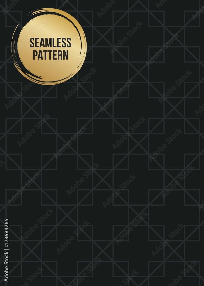 Abstract concept vector monochrome geometric pattern. Dark blue, gold minimal background. Creative illustration template. Seamless stylish texture. For wallpaper, surface, web design, textile, decor. Abstract concept vector monochrome geometric pattern. Dark blue, gold minimal background. Creative illustration template. Seamless stylish texture. For wallpaper, surface, web design, textile, decor.