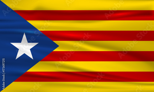 Catalan nationalist flag. Flag of Catalonia. Vector illustration photo