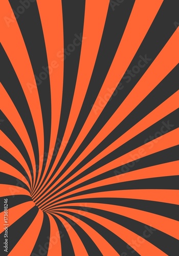 Illustration of Vector Spiral Tunnel Illusion. Vortex Motion Striped Tunnel Background