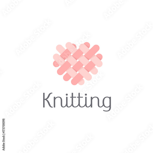 Vector logo design for shop knitting
