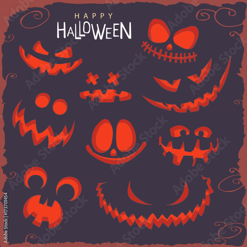 scary faces on Halloween