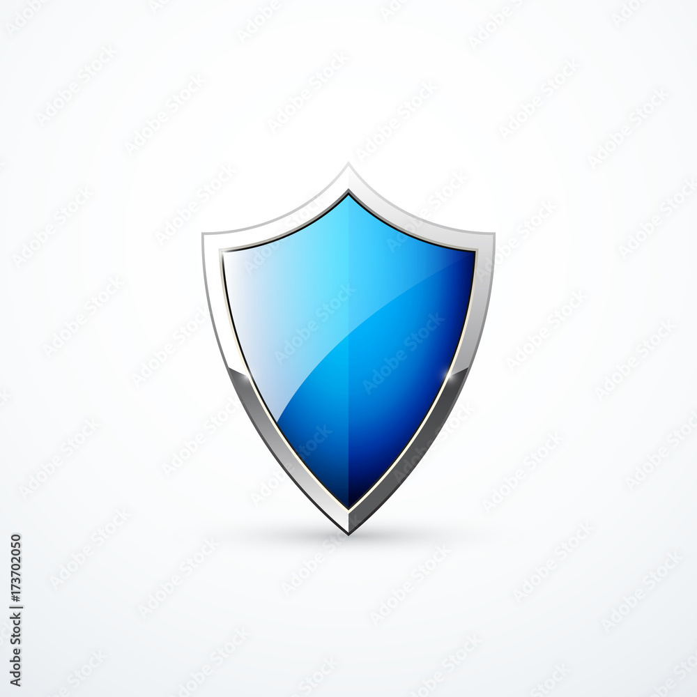 Vector blue shield icon Vector blue shield icon