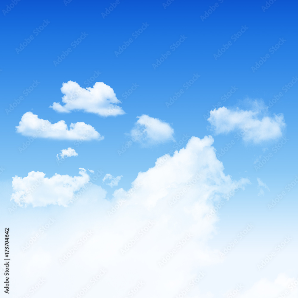 Blue sky and  white cloudy