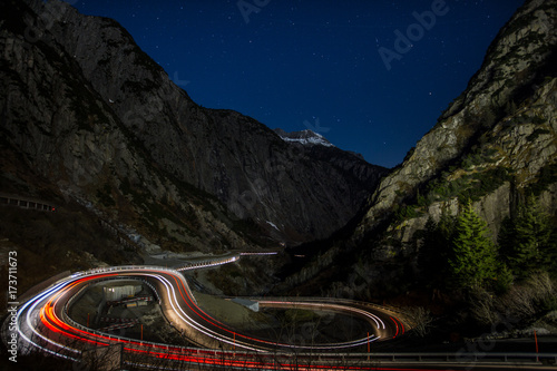 Foto schöllenen by night