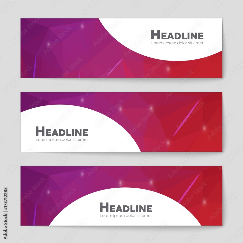 Fototapeta premium Abstract vector layout background set. For art template design, list, front page, mockup brochure theme style, banner, idea, cover, booklet, print, flyer, book, blank, card, ad, sign, sheet, a4.