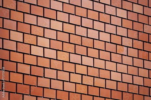 Orange brickwork  texture  background 