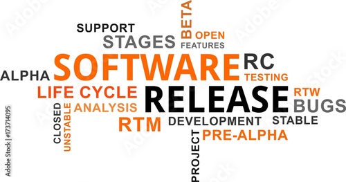 word cloud - software release