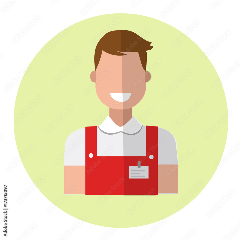 Delivery man icon.