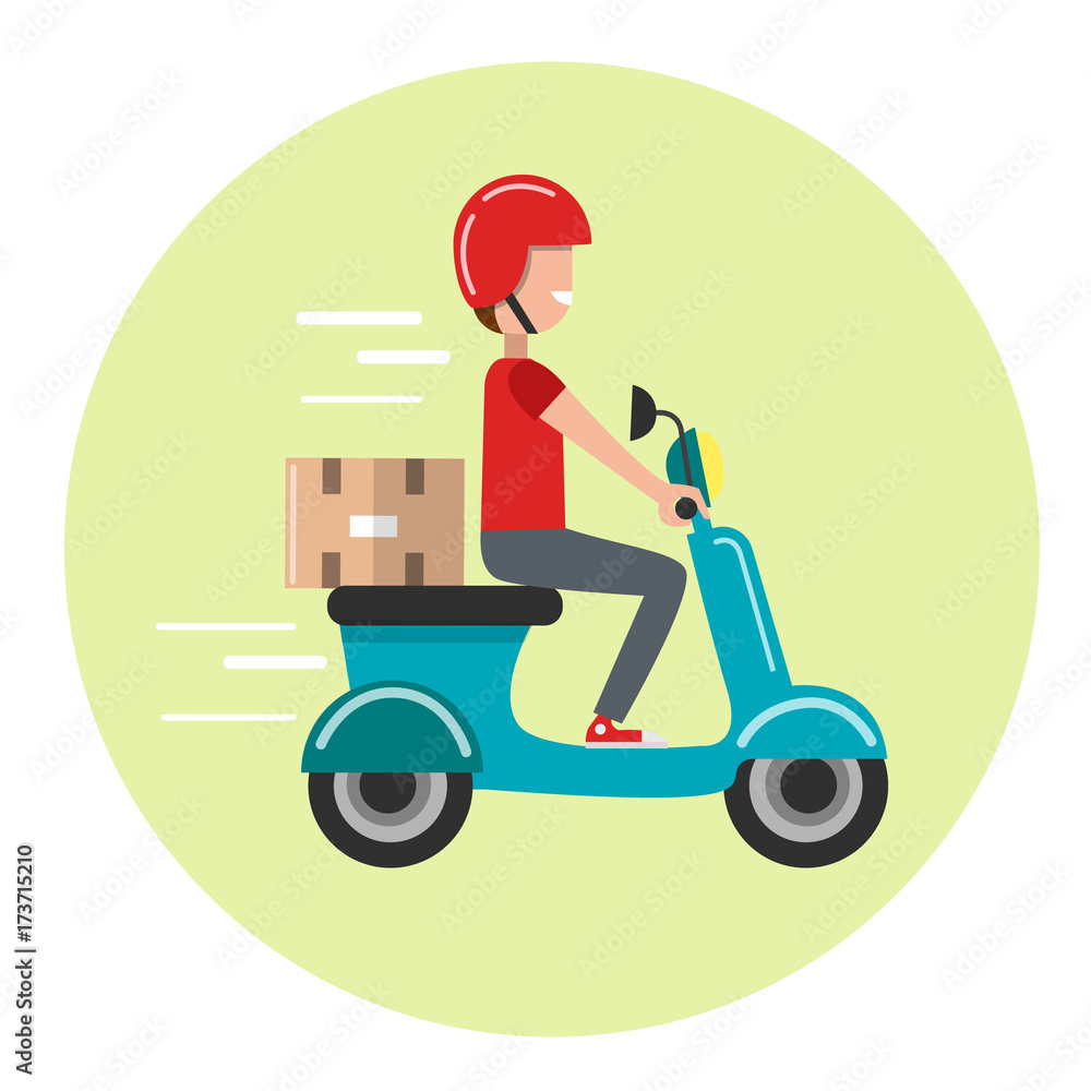 Delivery man icon.