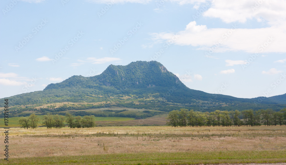 Fototapeta premium Mountain view near the town of Zheleznovodsk, Stavropol Krai, Russia. Beautiful summer landscape.