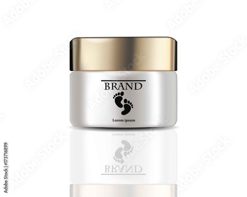 Baby cream Vector realistic cosmetics. Product package labels design