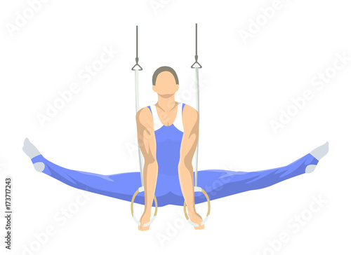 Gymnastics with rings.