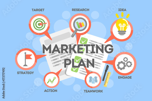 Marketing plan concept.