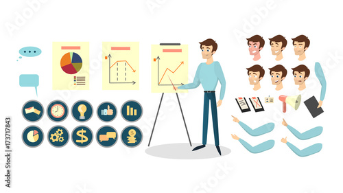 Male office manager.