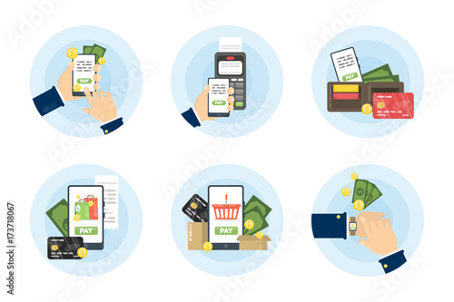 Payment illustration set.