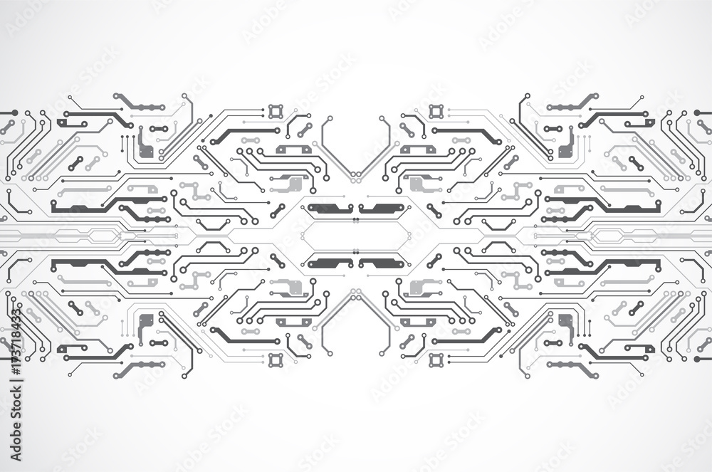 Obraz premium Vector illustration, Hi-tech digital technology and engineering theme