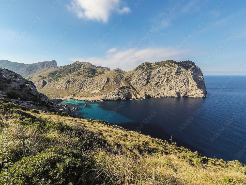 beautiful landscape at coast near Cap Formentor, Majorca