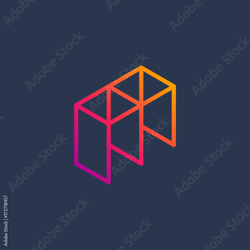 Letter M construction logo icon design template elements