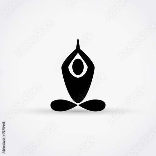 Yoga or meditation icon.