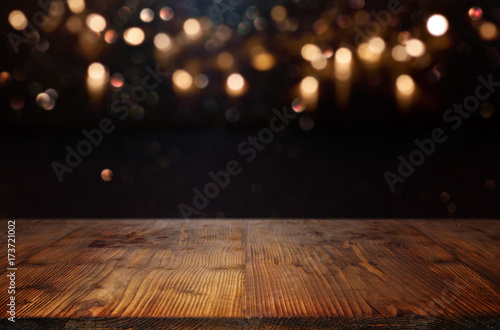 Christmas background with bokeh effects photo