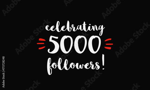 Celebrating 5000 Followers (Vector Design Template For Social Media)
