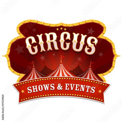 Circus Banner With Big Top
