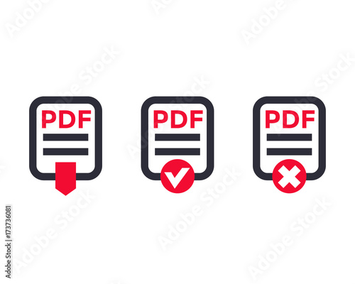 PDF file icons on white