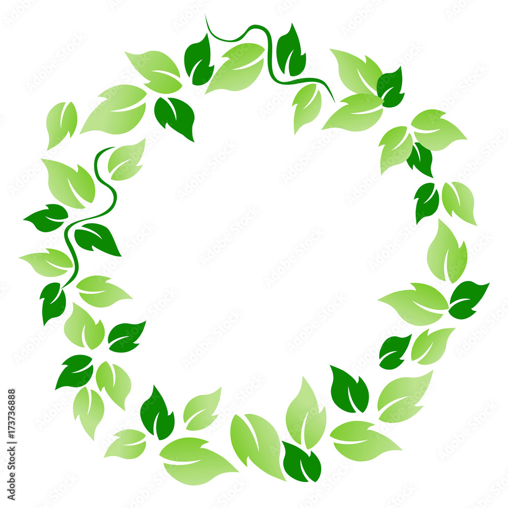 green leaf circle green leaf circle
