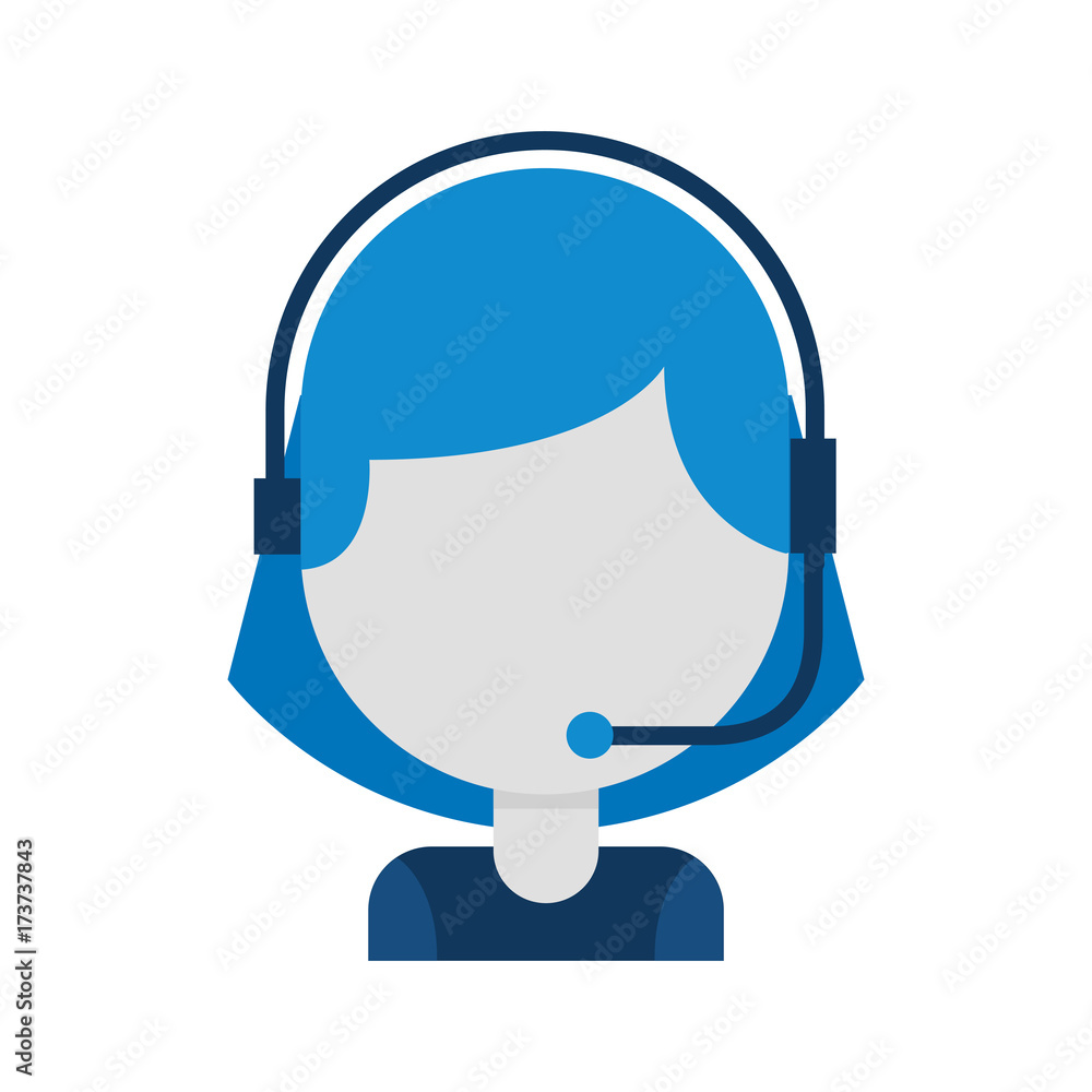 portrait of customer support operator call center worker with headset portrait of customer support operator call center worker with headset