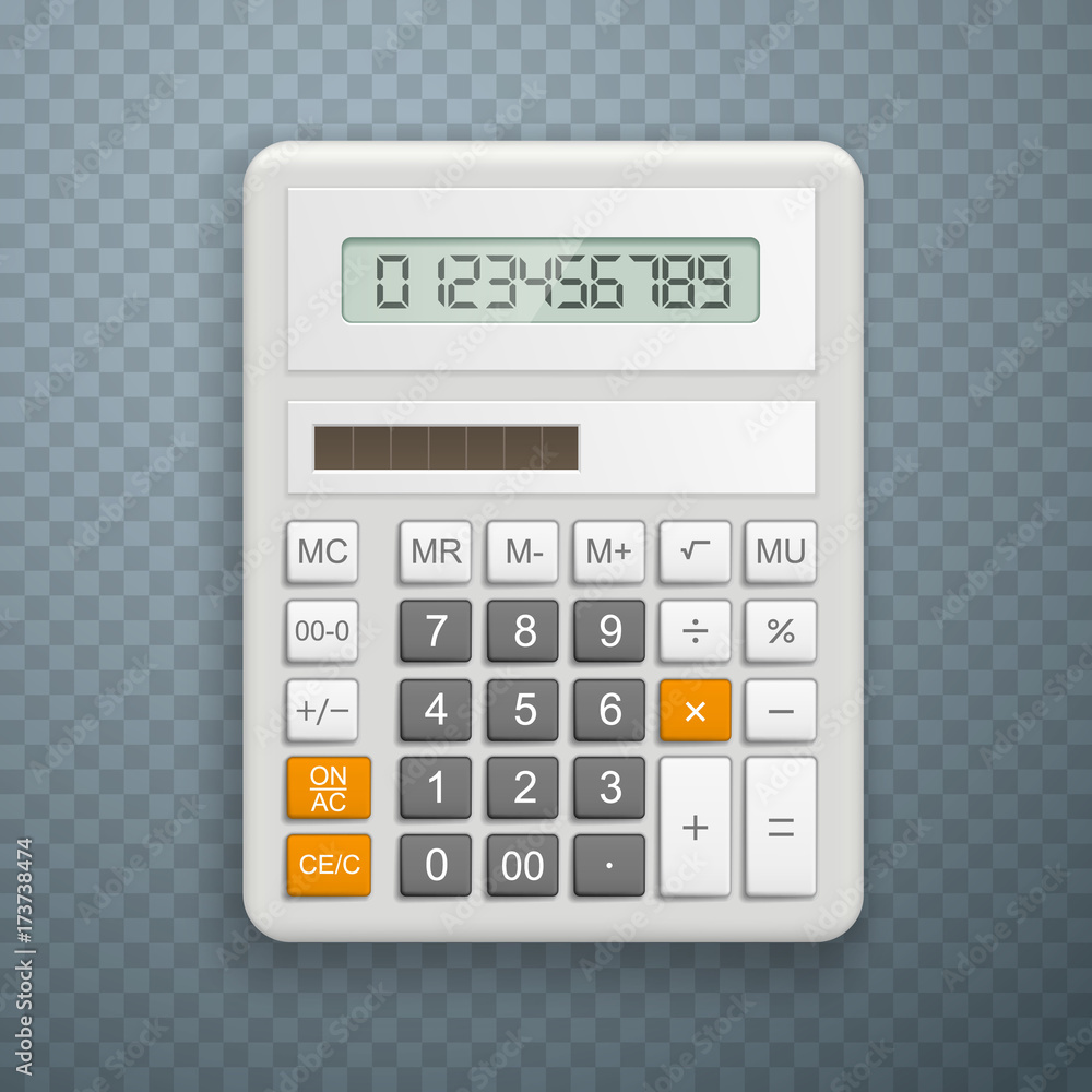 Vector illustration calculator tool on a transparent background. Vector illustration Vector illustration calculator tool on a transparent background. Vector illustration