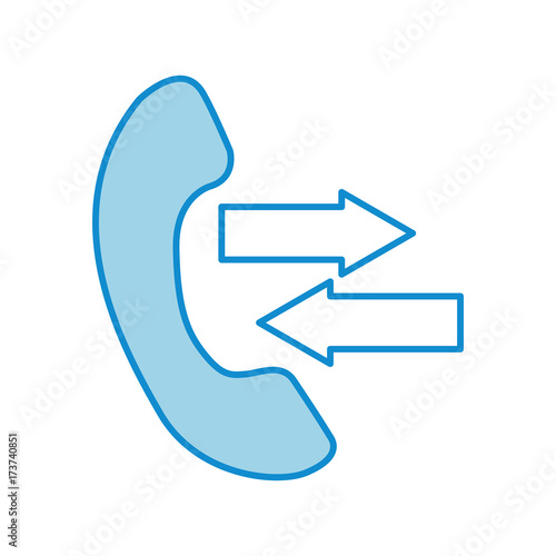 phone service help with arrows outgoing incoming call