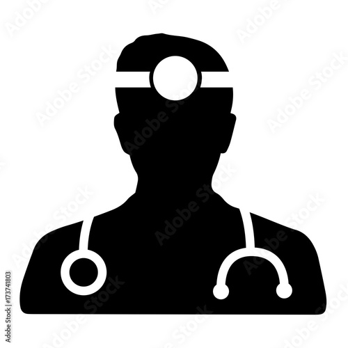 Doctor black vector icon